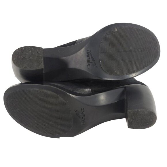 DANSKO Tiffany Nappa Suede Chelsea Ankle Boots 40 10.5 Block Heel Pull On Black - Picture 8 of 9